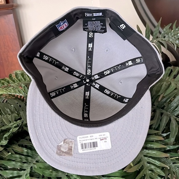 Brand New NEW ERA Philadelphia Eagles Light Gray Hat Embroidered Logo Hat NFL - Picture 10 of 15